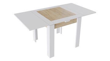 Кухонный стол раздвижной Хьюстон тип 3 (Белый/Дуб Крафт золотой) в Первоуральске - предосмотр 1