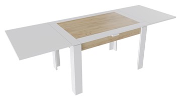 Кухонный стол раскладной Хьюстон тип 4 (Белый/Дуб Крафт золотой) в Асбесте - предосмотр 1