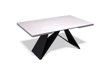 Керамический обеденный стол KB1400, черный/керамика белая в Красноуфимске