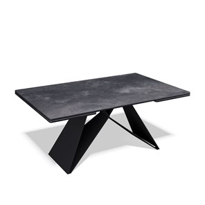 Керамический обеденный стол KB1400, черный/керамика черная в Ревде