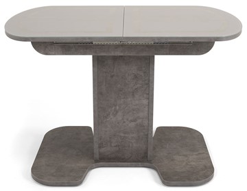 Кухонный раскладной стол Киото-1 (ноги серый камень, серебро/серый камень) в Екатеринбурге - предосмотр 1