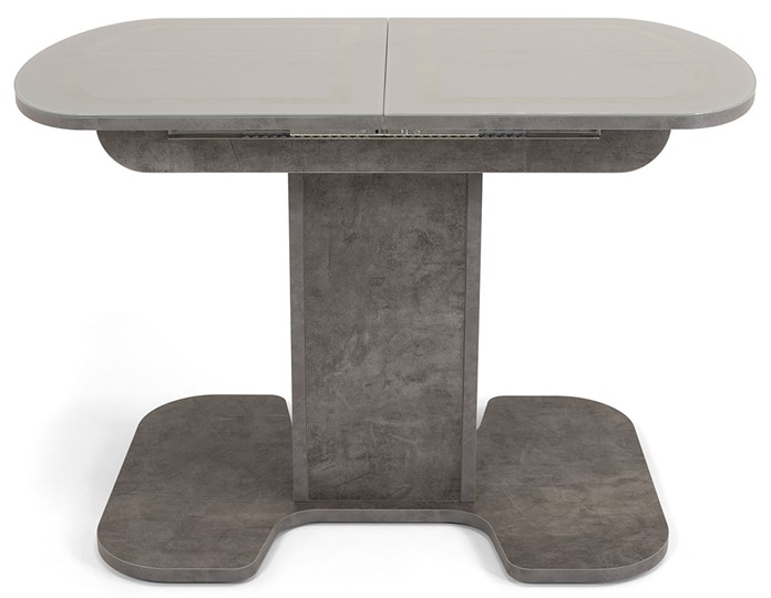 Кухонный раскладной стол Киото-1 (ноги серый камень, серебро/серый камень) в Екатеринбурге - изображение 1