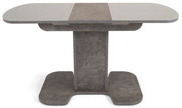 Кухонный раскладной стол Киото-1 (ноги серый камень, серебро/серый камень) в Екатеринбурге - предосмотр 3