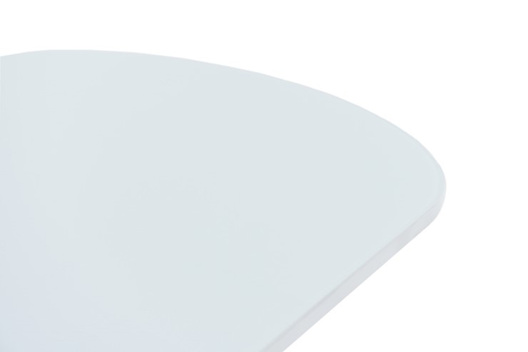 Кухонный стол раздвижной Корсика исп. 1 (Стекло Белое, Opti) 1100(1415)*700 в Екатеринбурге - изображение 6