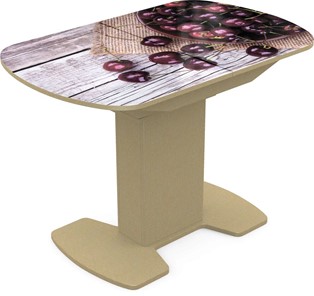 Кухонный раскладной стол Корсика исп. 2 Фотопечать (Фрукты №29) 1200(1515)*800 в Кушве