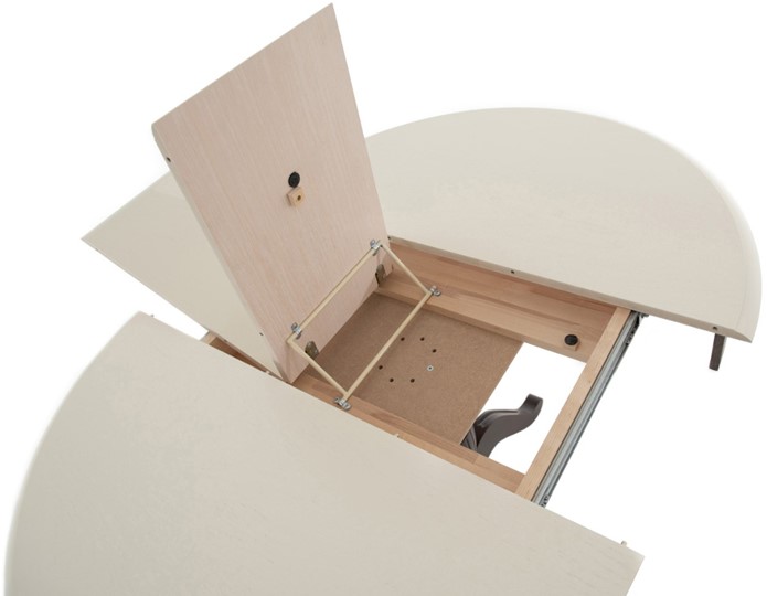 Кухонный раскладной стол Леонардо-1 исп. Круг 900, тон 2 (Морилка/Эмаль) в Кушве - изображение 6