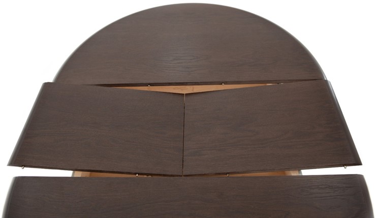 Кухонный стол раздвижной Леонардо-1 исп. Круг 900, тон 4 (Морилка/Эмаль) в Екатеринбурге - изображение 5