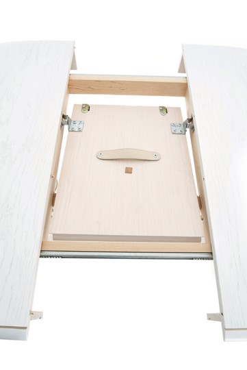 Кухонный раскладной стол Леонардо-2 исп. Овал, тон 7 (Морилка/Эмаль) в Ревде - изображение 4