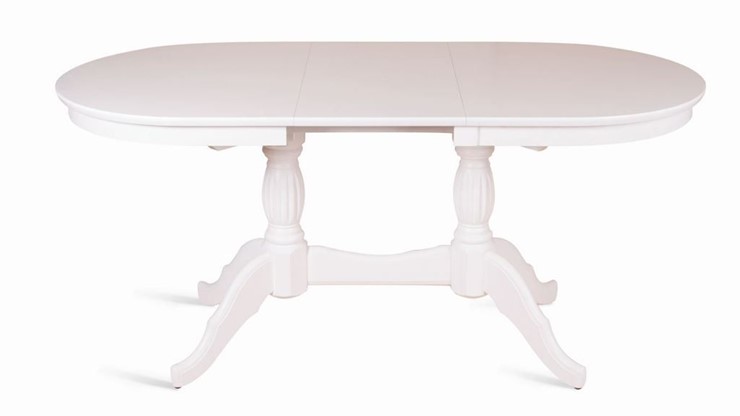 Кухонный стол раздвижной Лилия-1300 (белая эмаль) 78,5x82x130+35 в Екатеринбурге - изображение 1