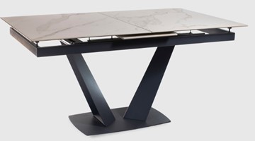 Кухонный стол раздвижной MSK Лорд столешница керамика + стекло в Ирбите