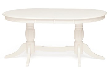 Кухонный стол раскладной LORENZO (Лоренцо) 160+46x107x76, pure white (402) арт.13547 в Кушве