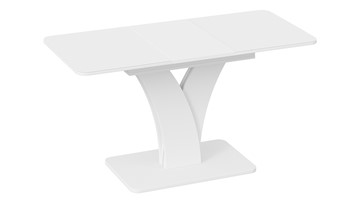 Стол раздвижной Люксембург тип 2 (Белый/Стекло белое матовое) в Кушве - предосмотр 1