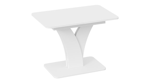 Стол раздвижной Люксембург тип 2 (Белый/Стекло белое матовое) в Богдановиче - изображение