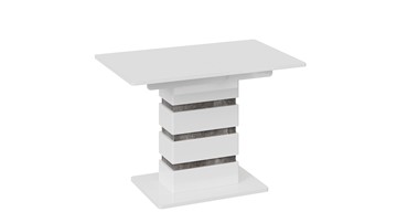 Кухонный стол раздвижной Мадейра тип 1 (Белый глянец/Ателье темный) в Ревде - предосмотр 2