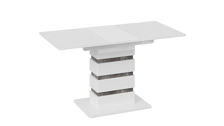 Кухонный стол раздвижной Мадейра тип 1 (Белый глянец/Ателье темный) в Екатеринбурге - изображение 3