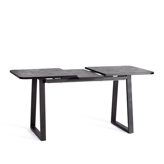 Раздвижной стол MALTIDO ЛДСП/HPL/металл, 130/160x75x75 Гранит тёмный/чёрный арт.20626 в Кушве - изображение 4