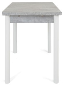 Кухонный раскладной стол Милан-1 EVO, ноги металлические белые, светлый цемент в Екатеринбурге - предосмотр 2