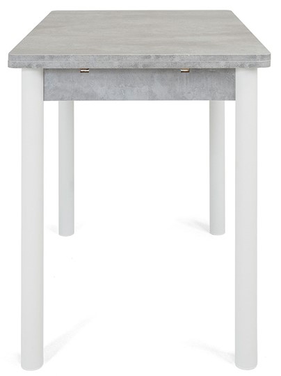 Кухонный раскладной стол Милан-1 EVO, ноги металлические белые, светлый цемент в Богдановиче - изображение 2