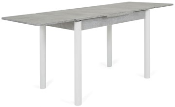 Кухонный раскладной стол Милан-1 EVO, ноги металлические белые, светлый цемент в Екатеринбурге - предосмотр 3