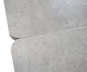 Кухонный раскладной стол Милан-1 EVO, ноги металлические белые, светлый цемент в Богдановиче - предосмотр 6