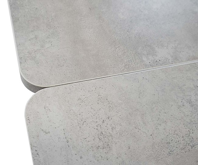 Кухонный раскладной стол Милан-1 EVO, ноги металлические белые, светлый цемент в Екатеринбурге - изображение 6