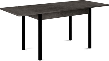 Кухонный раздвижной стол Милан-1 EVO, ноги металлические черные, серый камень в Екатеринбурге - предосмотр 1