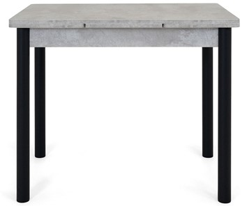 Раздвижной стол Милан-1 EVO, ноги металлические черные, светлый цемент в Ревде - предосмотр 1