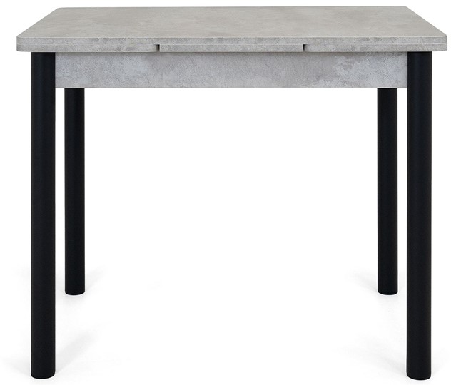 Раздвижной стол Милан-1 EVO, ноги металлические черные, светлый цемент в Ревде - изображение 1