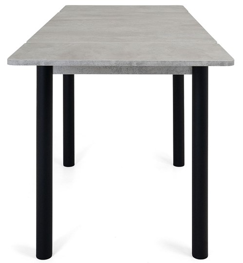 Раздвижной стол Милан-1 EVO, ноги металлические черные, светлый цемент в Ревде - изображение 2