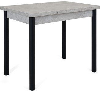 Раздвижной стол Милан-1 EVO, ноги металлические черные, светлый цемент в Полевском