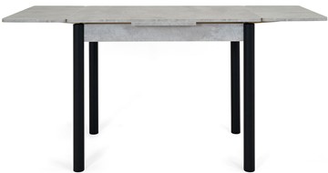 Раздвижной стол Милан-1 EVO, ноги металлические черные, светлый цемент в Ревде - предосмотр 4