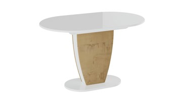 Кухонный стол раздвижной Монреаль тип 1 (Белый глянец/Бунратти) в Каменске-Уральском