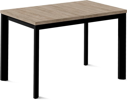 Кухонный раздвижной стол Нагано-1L (ноги черные, дуб каньон) в Ревде - изображение