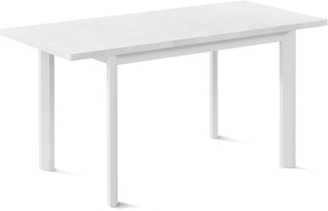 Раздвижной стол Нагано-1L (ноги металлические белые, белый цемент) в Кушве - предосмотр 1