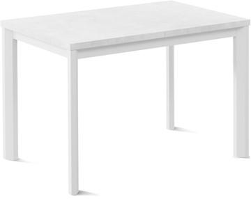 Раздвижной стол Нагано-1L (ноги металлические белые, белый цемент) в Ревде
