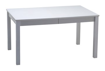 Кухонный стол раскладной Нагано-2 стекло белое opti (хром-лак) в Полевском