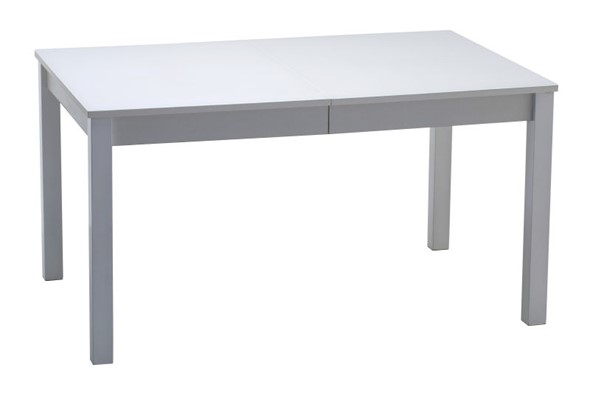 Кухонный стол раскладной Нагано-2 стекло белое opti (хром-лак) в Ирбите - изображение