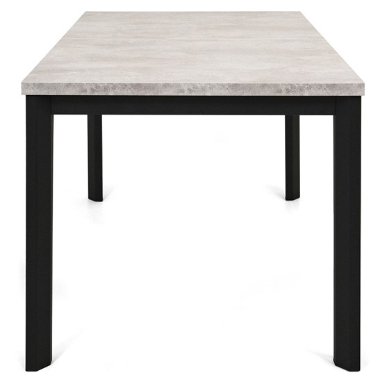 Кухонный раскладной стол Нагано-2L (ноги черные, светлый цемент) в Первоуральске - изображение 2