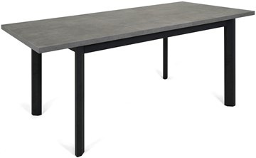 Кухонный раскладной стол Нагано-3L (ноги черные, серый камень) в Кушве - предосмотр 3