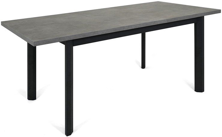 Кухонный раскладной стол Нагано-3L (ноги черные, серый камень) в Ревде - изображение 3