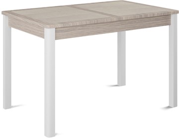 Кухонный стол раскладной Ницца-1 ПЛ (ноги белые, плитка бежевая/лофт) в Полевском