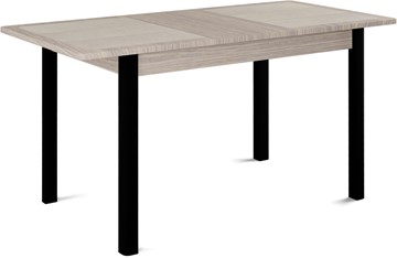 Кухонный стол раздвижной Ницца-1 ПЛ (ноги черные, плитка бежевая/лофт) в Ревде - предосмотр 1