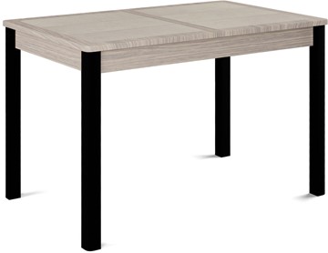 Кухонный стол раздвижной Ницца-1 ПЛ (ноги черные, плитка бежевая/лофт) в Первоуральске