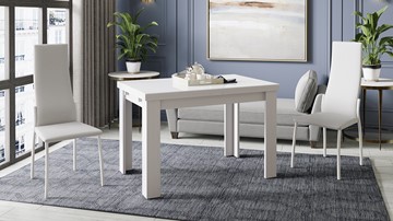 Раздвижной стол Норман тип 1, цвет Белый/Стекло белый глянец в Артемовском - предосмотр 3