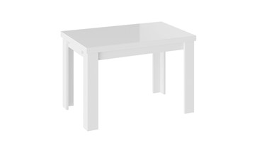 Раздвижной стол Норман тип 1, цвет Белый/Стекло белый глянец в Асбесте