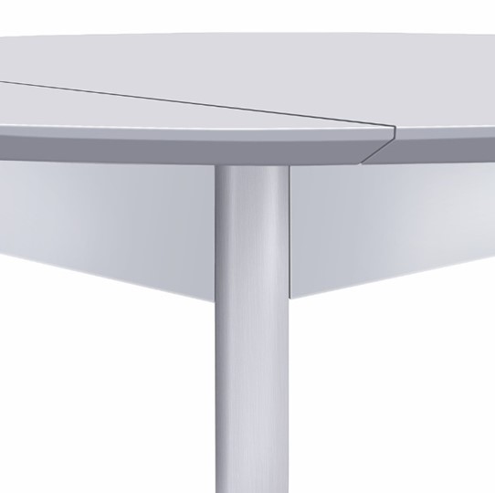 Кухонный стол раздвижной Орион Drop Leaf 100, Белый в Кушве - изображение 4