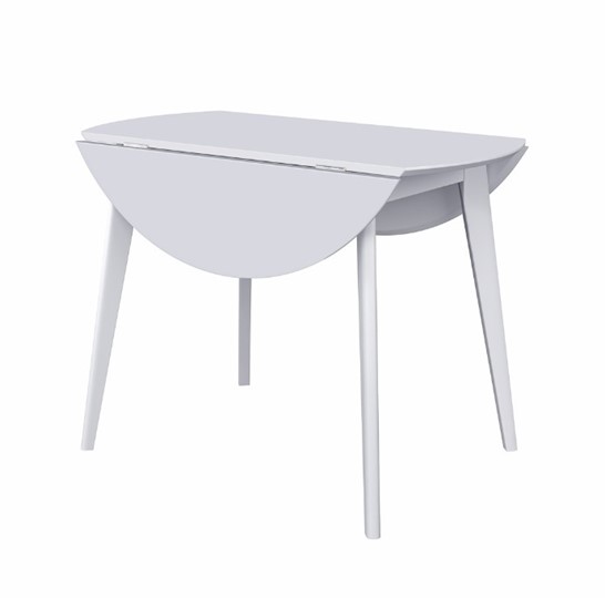 Кухонный стол раздвижной Орион Drop Leaf 100, Белый в Кушве - изображение 6