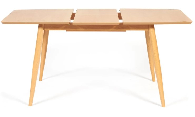 Кухонный стол раздвижной Pavillion (Павильон) бук/мдф 80x120+40x75, Натуральный арт.13982 в Кушве - изображение 4