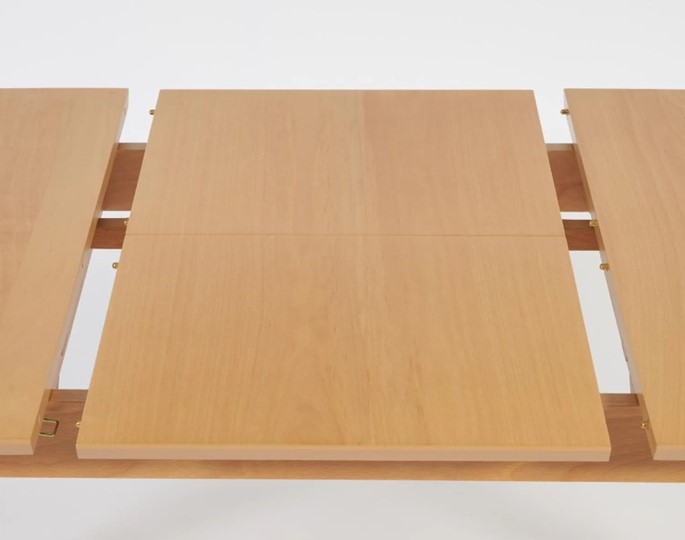 Кухонный стол раздвижной Pavillion (Павильон) бук/мдф 80x120+40x75, Натуральный арт.13982 в Кушве - изображение 5