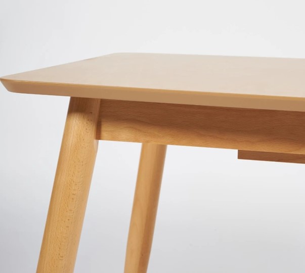 Кухонный стол раздвижной Pavillion (Павильон) бук/мдф 80x120+40x75, Натуральный арт.13982 в Кушве - изображение 6